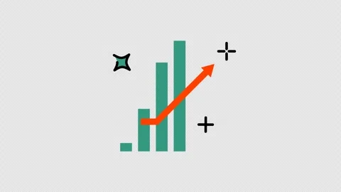 Infographic growth icon 库存影片 332581636