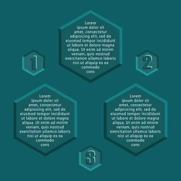 Infographic - hexagonal shapes Stock Illustration