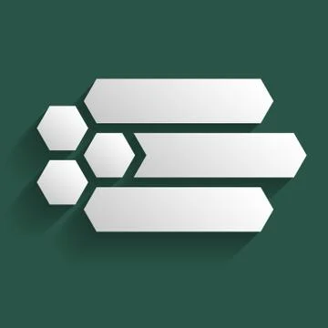 Infographic - hexagonal shapes Stock Illustration
