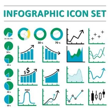 Infographic icon set Illustrazione stock