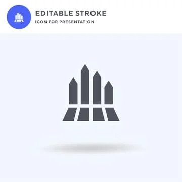 Infographic icon vector, filled flat sign, solid pictogram isolated on white Illustrazione stock