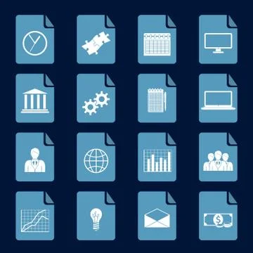 Infographic icons set Illustrazione stock