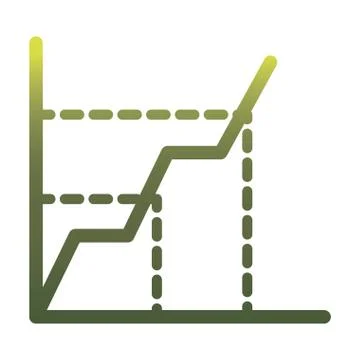 Infographic increase arrow chart gradient style icon vector design Stock Illustration