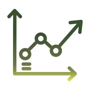 Infographic increase arrow chart gradient style icon vector design Stock Illustration