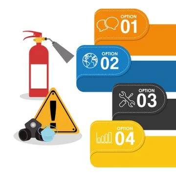 Infographic industrial security design 스톡 일러스트