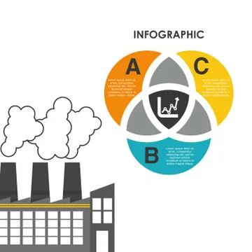 Infographic industrial security design 스톡 일러스트