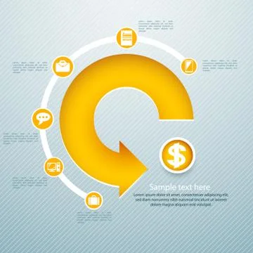 Infographic isometric graph Stock-Illustration