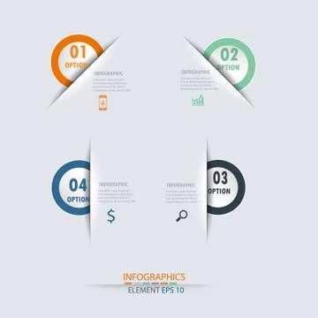 Infographic label design element.vector illustrator design template. Illustrazione stock