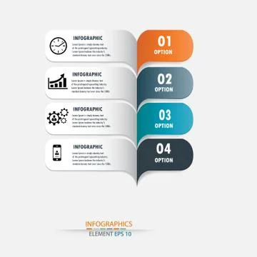 Infographic label design element.vector illustrator design template. Stock Illustration