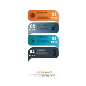Infographic label design element.vector illustrator design template. Stock Illustration