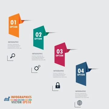 Infographic label design element.vector illustrator design template. Stock Illustration