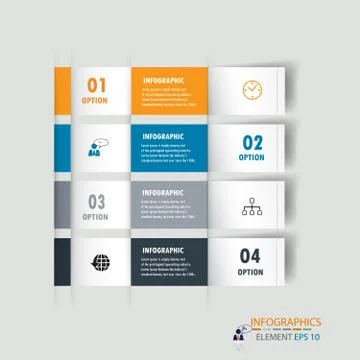 Infographic label design element.vector illustrator design template. Stock Illustration
