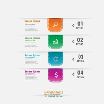 Infographic label design element.vector illustrator design template. Stock Illustration