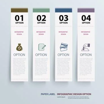 Infographic label tab template Stock Illustration