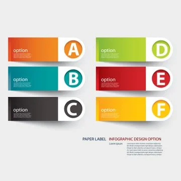 Infographic label tab template Stock Illustration
