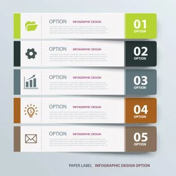Infographic label tab template Stock Illustration