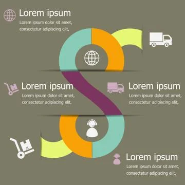 Infographic of logistic design template Stock-Illustration