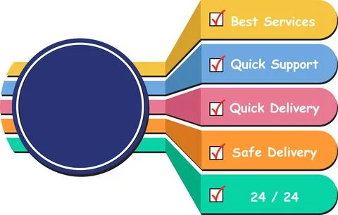 Infographic Logistics services in flat mode Stock Illustration