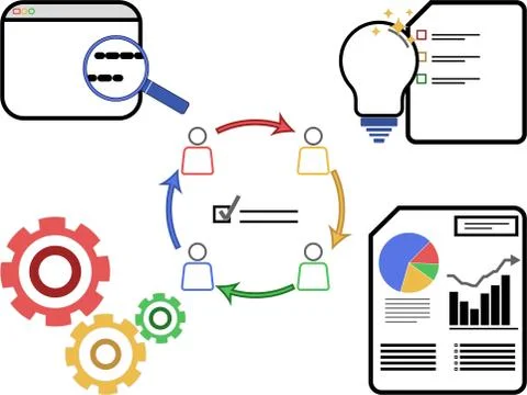 Infographic material makes it easy to present Stock Illustration