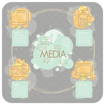 Infographic Of Media Stock Illustration