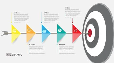 Infographic mindmap design template . Creative concept arrow Stock Illustration