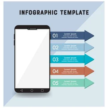 Infographic Minimal Design Template Vector Illustration Illustrazione stock