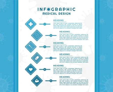 Infographic modern square shape icon for medical design  ingredient style Stock Illustration