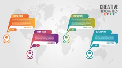 Infographic modern timeline design vector template for business Stock Illustration