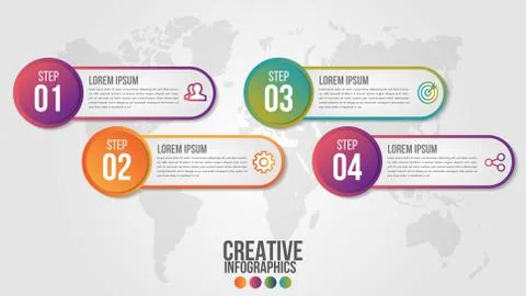 Infographic modern timeline design vector template for business Stock Illustration