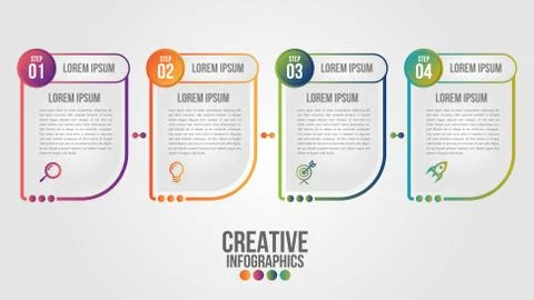 Infographic modern timeline design vector template for business Stock Illustration