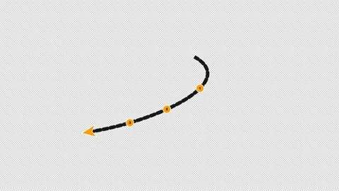 Infographic Multi Segment Milestone Dotted Arrow Transparent Overlay Animation 스톡 동영상 346156794