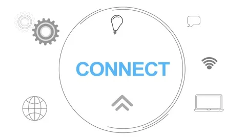 Infographic Multiple Icon Digital Concept With Connect Text animated Stock Footage 258312515