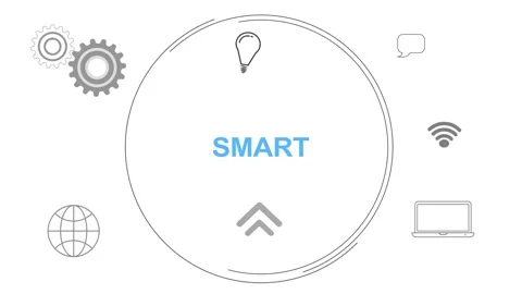 Infographic Multiple Icon Digital Concept With Smart Text animated Video stock 258312581