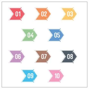 Infographic Numbers 스톡 일러스트