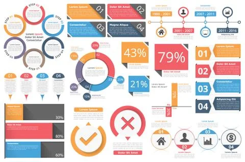 Infographic Objects Illustrazione stock