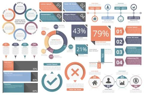 Infographic Objects Stock Illustration