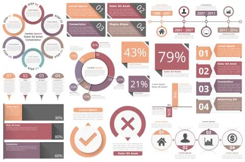 Infographic Objects Illustrazione stock