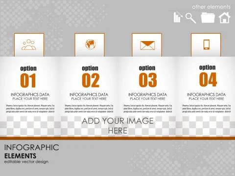 Infographic option banner Stock Illustration