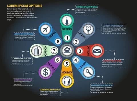 Infographic OPTION Set Stock Illustration