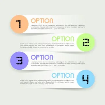 Infographic options banners Stock Illustration