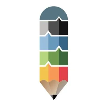Infographic in pencil shape Stock Illustration