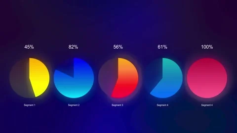 Infographic pie chart 77 Video stock 231998548