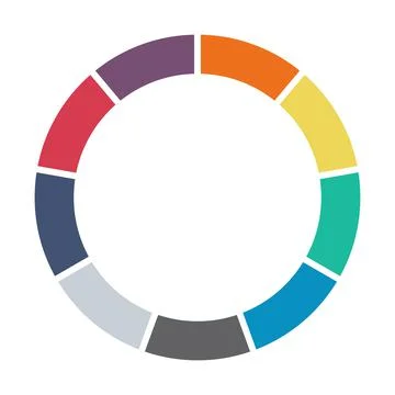Infographic pie chart. Cycle presentation diagram 9 section. Vector isolated Stock Illustration