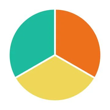 Infographic pie chart. Cycle presentation diagram 3 section. Vector isolated Stock Illustration
