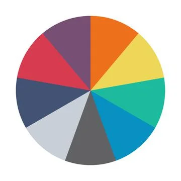 Infographic pie chart. Cycle presentation diagram 9 section. Vector isolated Stock Illustration