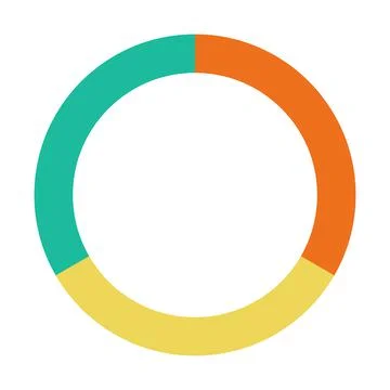 Infographic pie chart. Cycle presentation diagram 3 section. Vector isolated Illustrazione stock