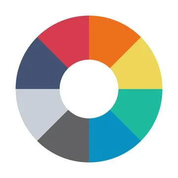 Infographic pie chart. Cycle presentation diagram 8 section. Vector isolated Stock Illustration