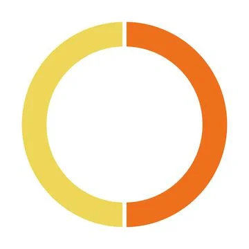 Infographic pie chart. Cycle presentation diagram 2 section. Vector isolated Illustrazione stock