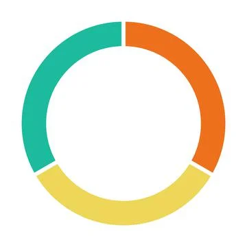 Infographic pie chart. Cycle presentation diagram 3 section. Vector isolated Illustrazione stock