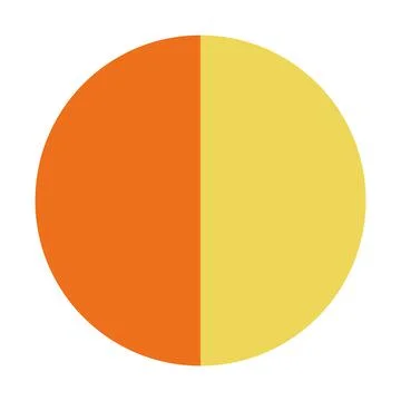Infographic pie chart. Cycle presentation diagram 2 section. Vector isolated Stock Illustration